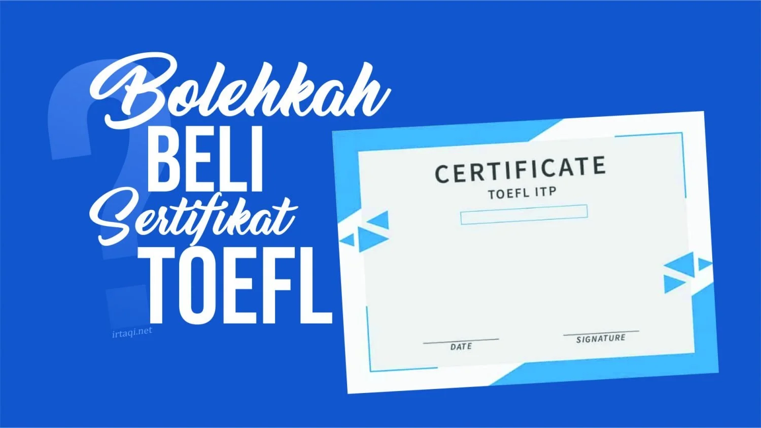 BOLEHKAH MEMBELI SERTIFIKAT TOEFL?