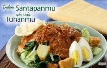 DALAM SANTAPANMU, DI SITU ADA RIDA TUHANMU!