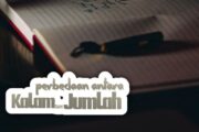 PERBEDAAN ANTARA KALAM DENGAN JUMLAH